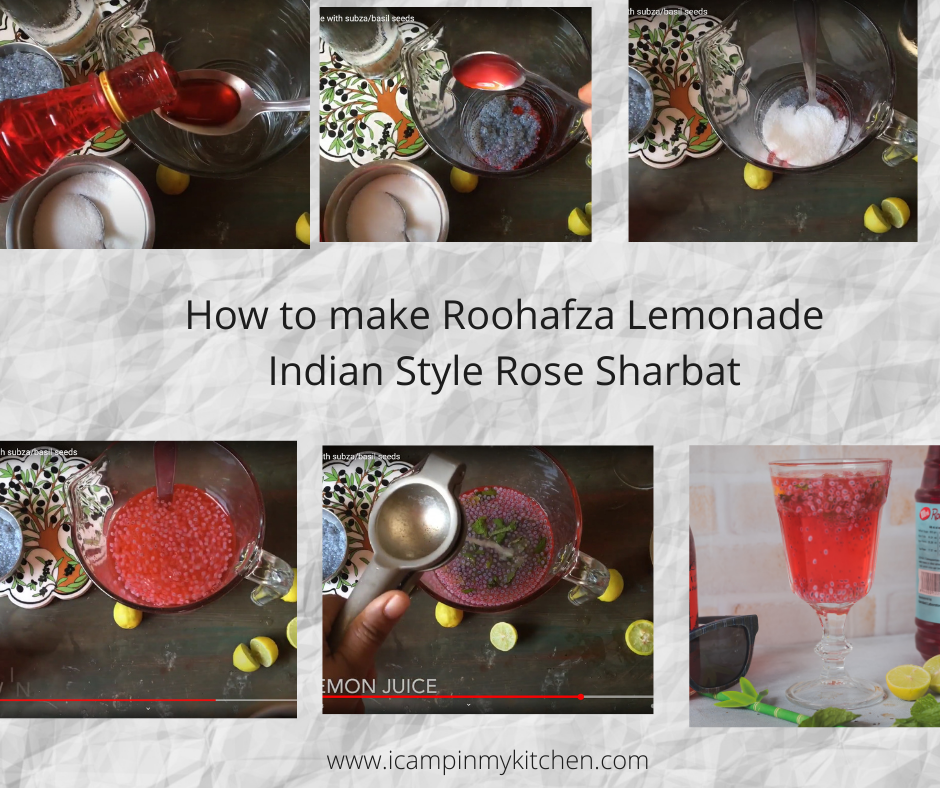 how to make roohafza lemonade 