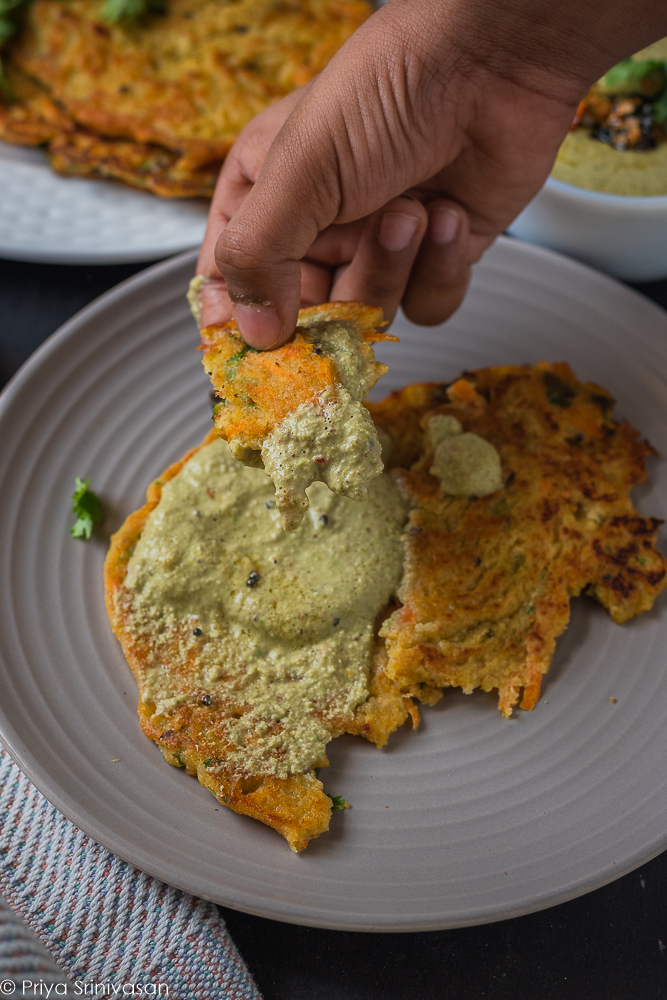 Adai dosai with oats