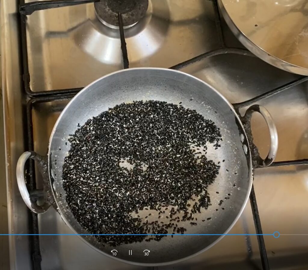 black sesame ladoo making 