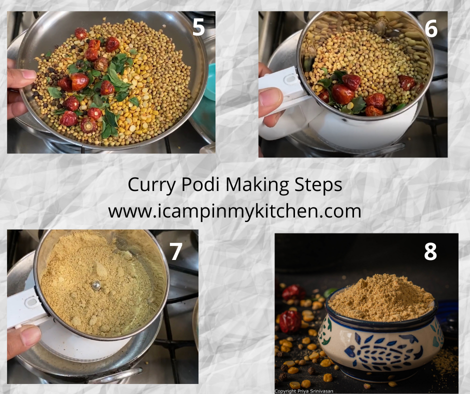 Curry powder making steps 2 