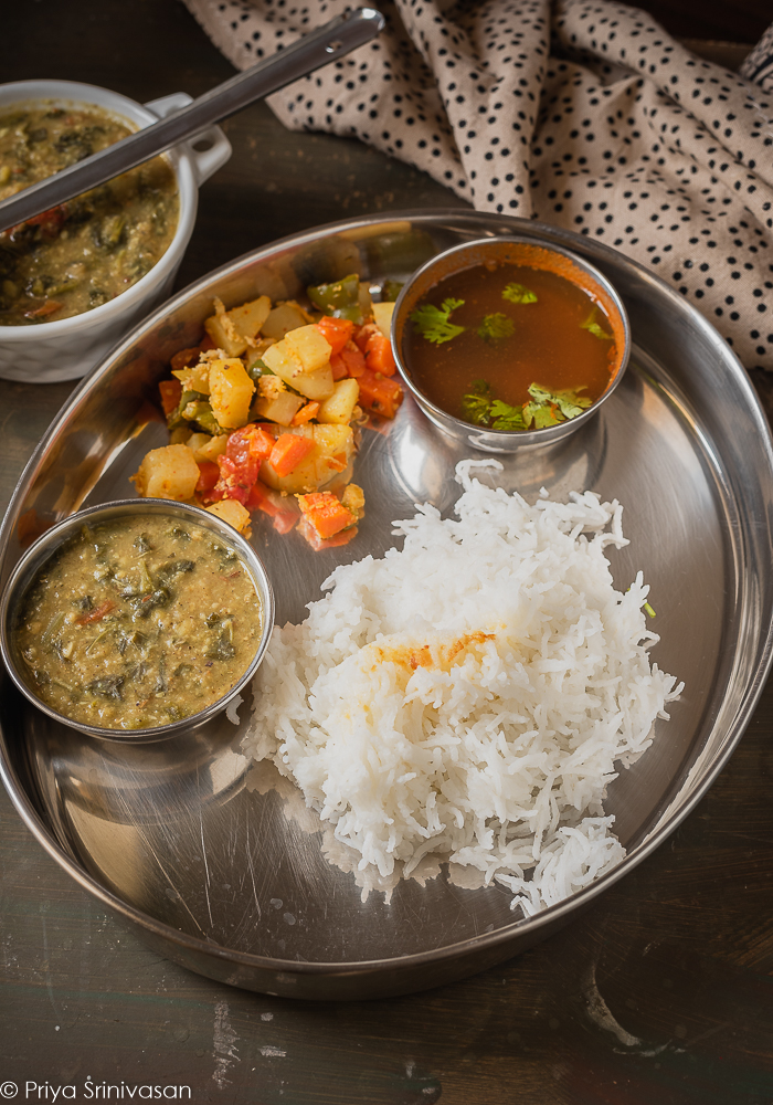 Simple lunch thali 