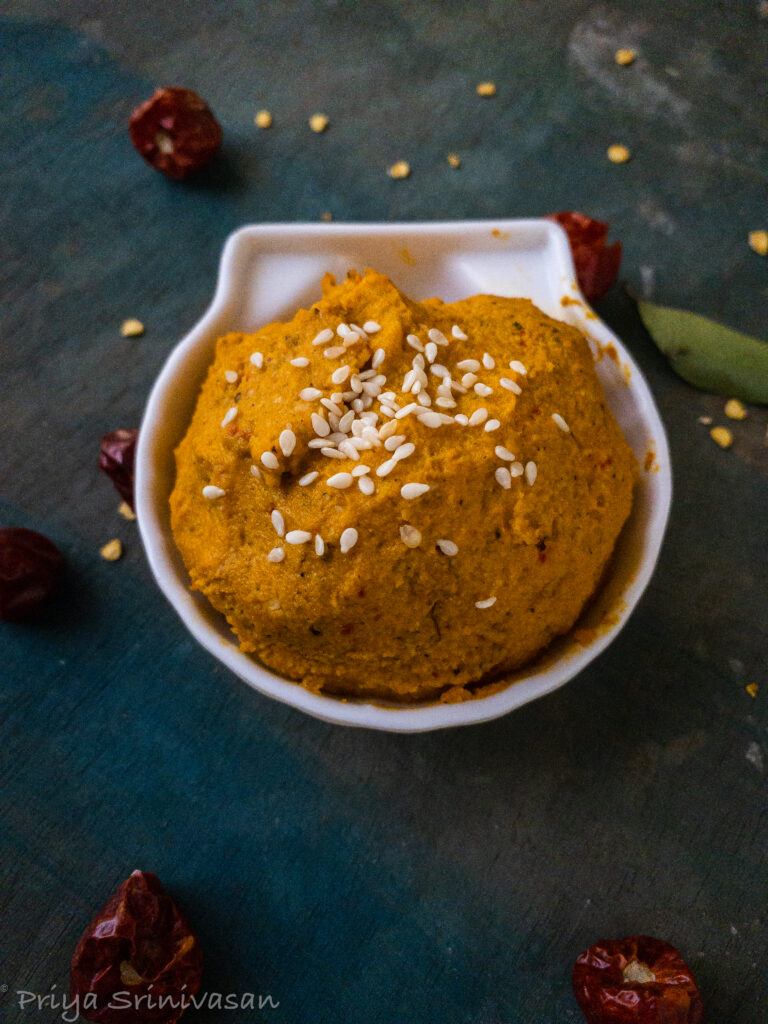 Thuvayal with carrots