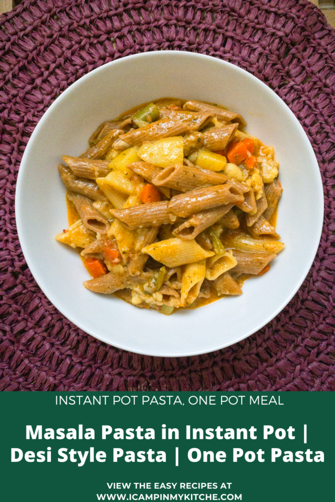 Instant pot Masala pasta Pin