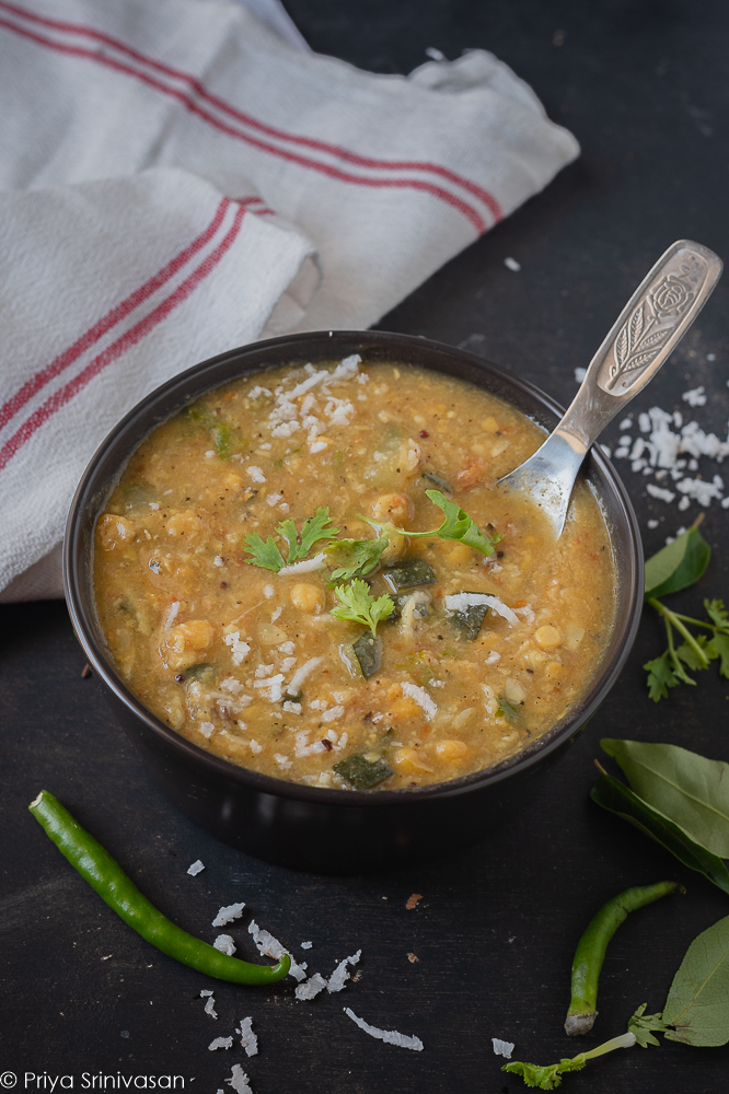 Zucchini Kadalai paruppu kootu