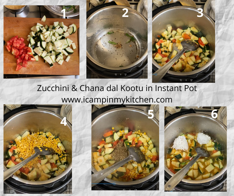 zucchini kootu making steps