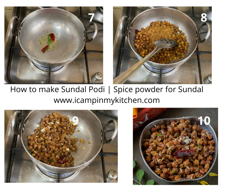 Making sundal with sundal podi