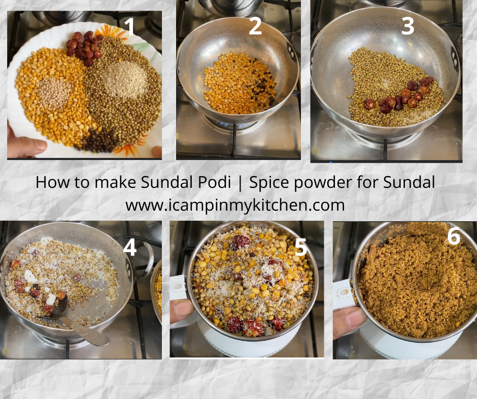 sundal podi making steps