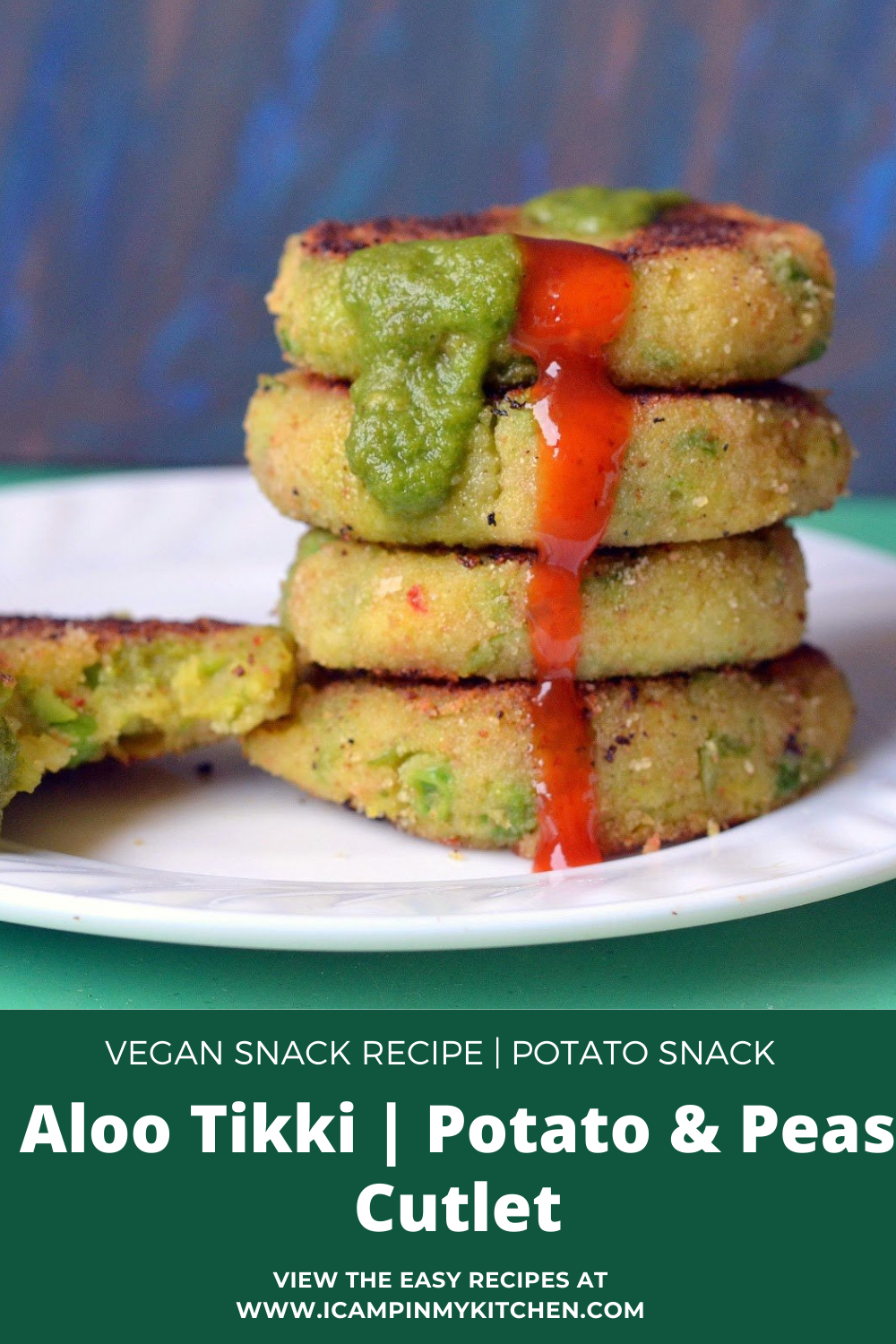 Aloo tikki Pinterest pin 