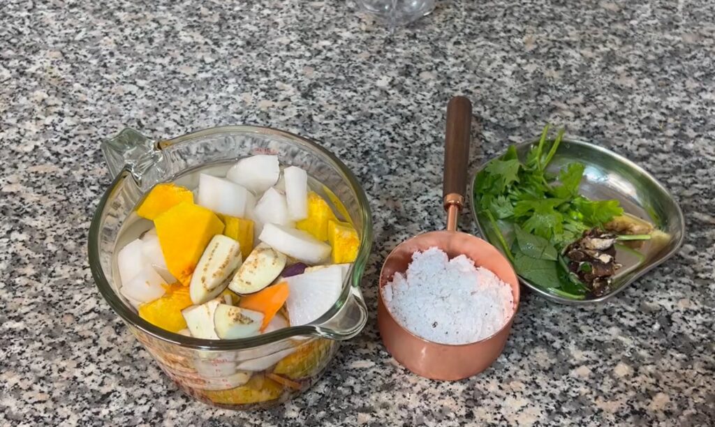 Ingredients to make Sambar