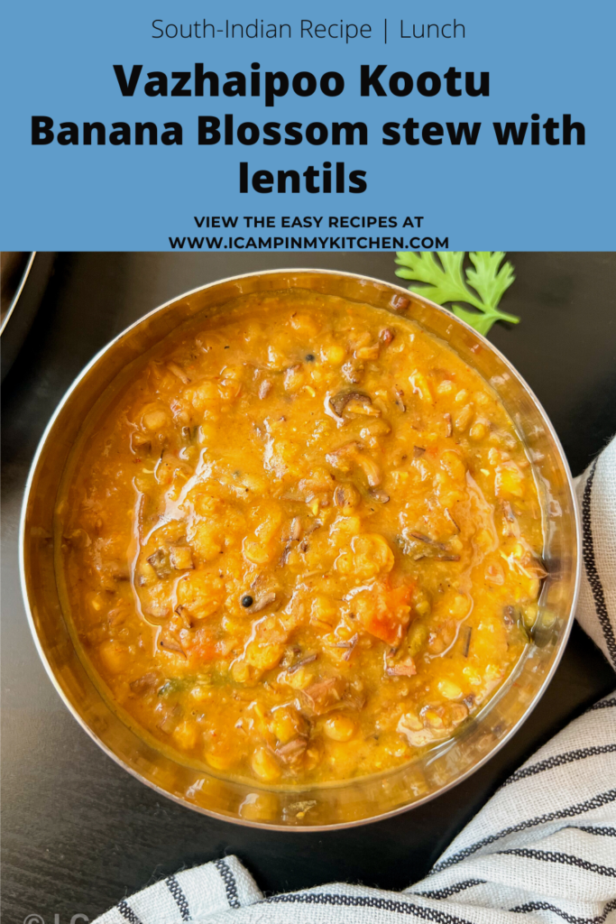 Vazhaipoo Puli Kootu Pressure Cooker Recipe South Indian Lunch Thali