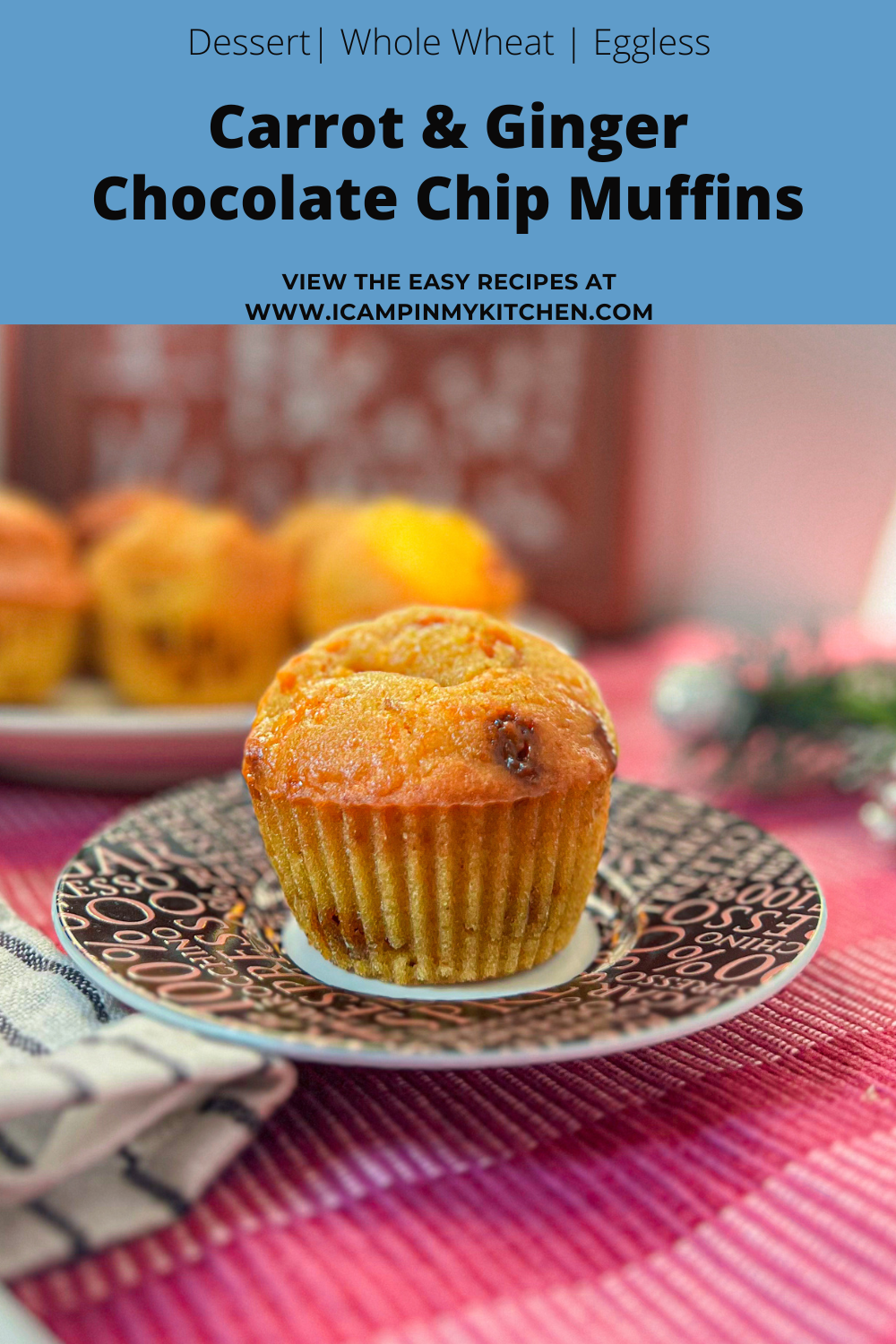 Soft and fluffy carrot muffins