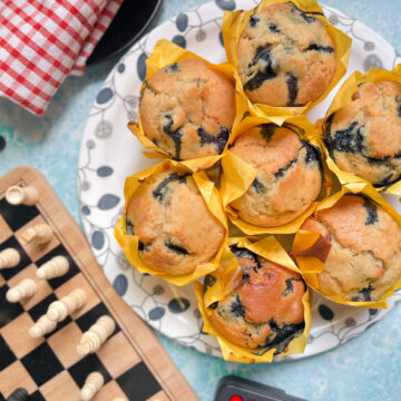 Whole wheat blue berry muffins