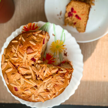 Eggless Cherry Cake