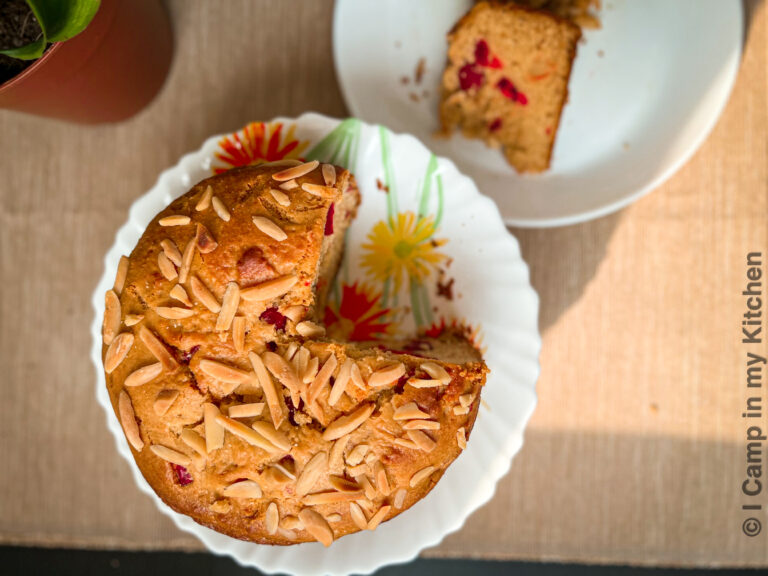 Eggless Cherry Cake