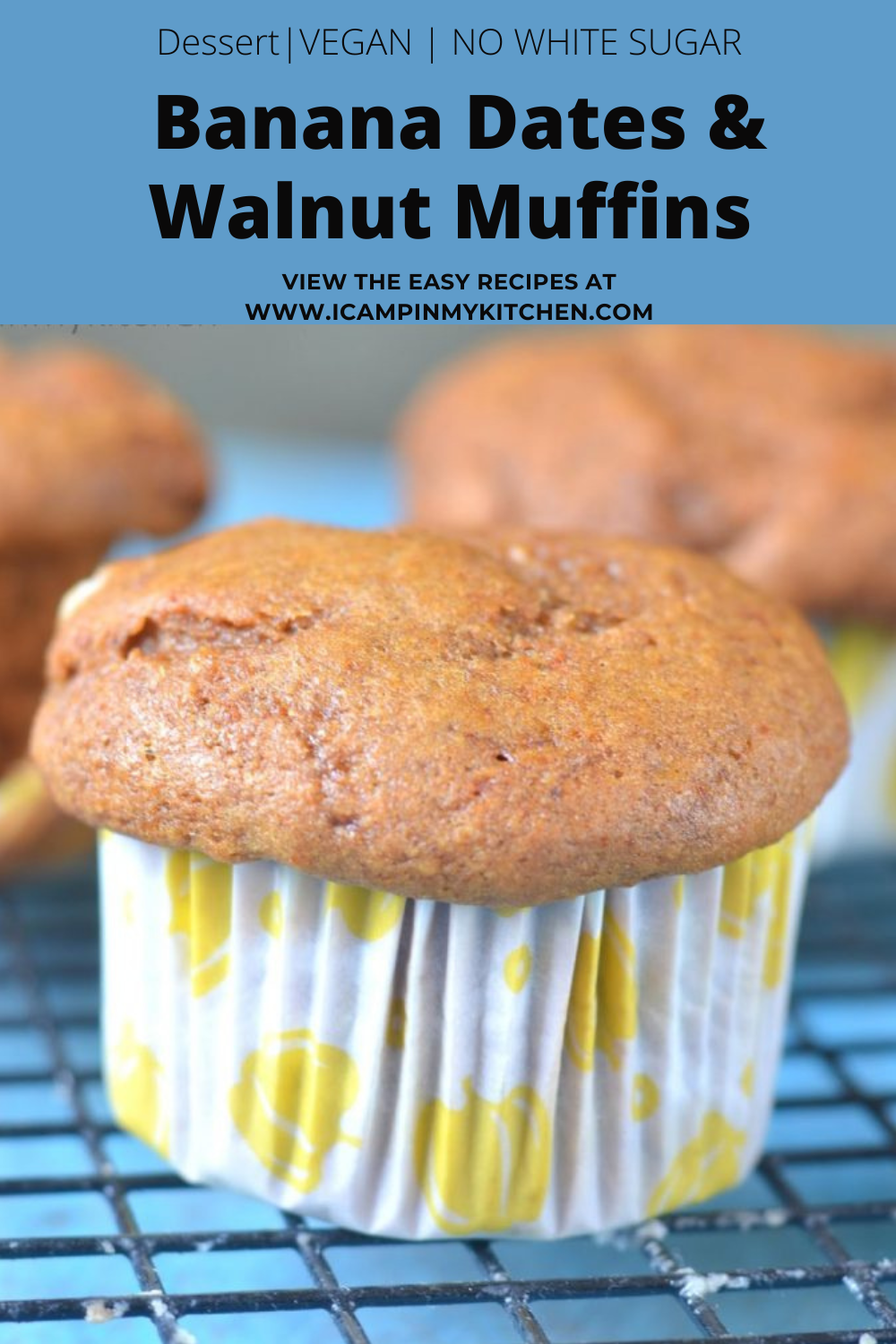 banana dates & walnut muffins