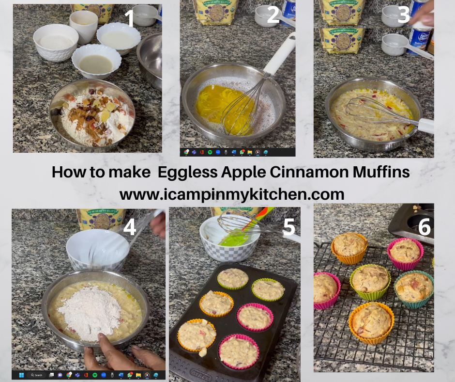 Recipe for Eggless Apple muffins