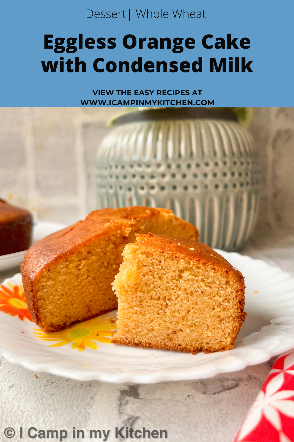 Eggless Orange cake pin 