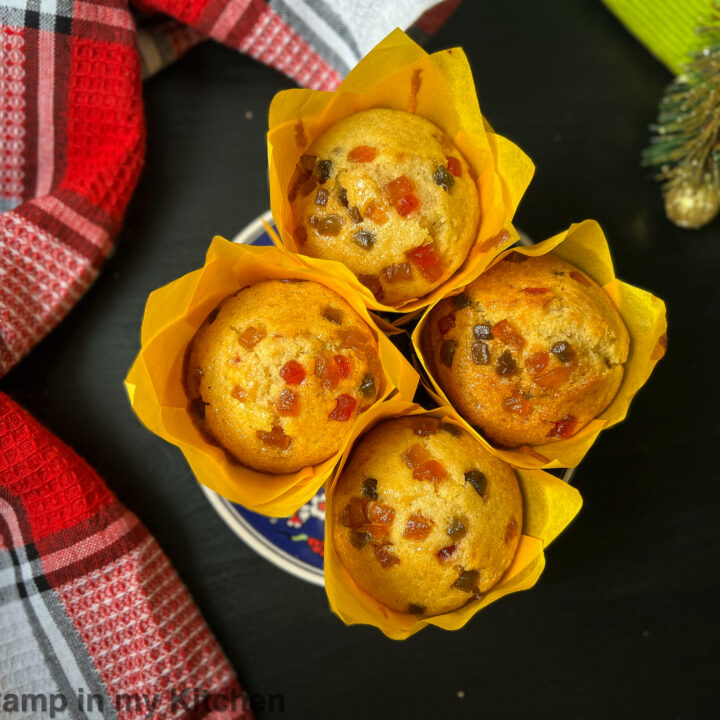 Vanilla tutti frutti muffins