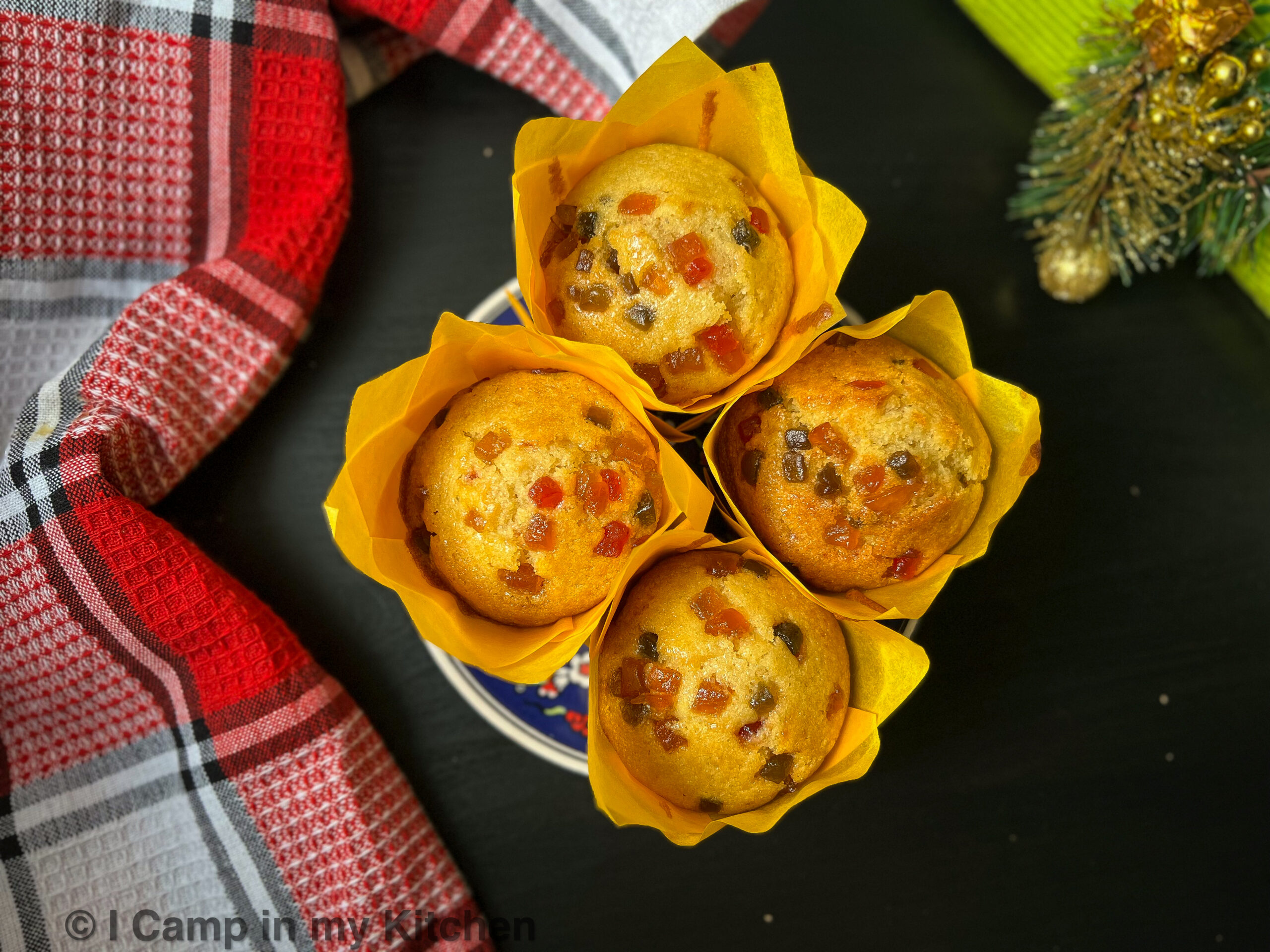 Vanilla Tutti Frutti Muffins | Eggless - I camp in my kitchen