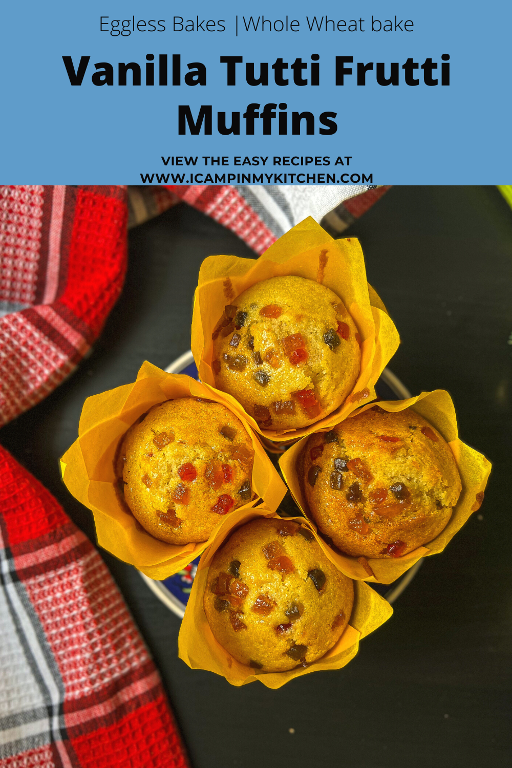 Vanilla muffins Pinterest Pin