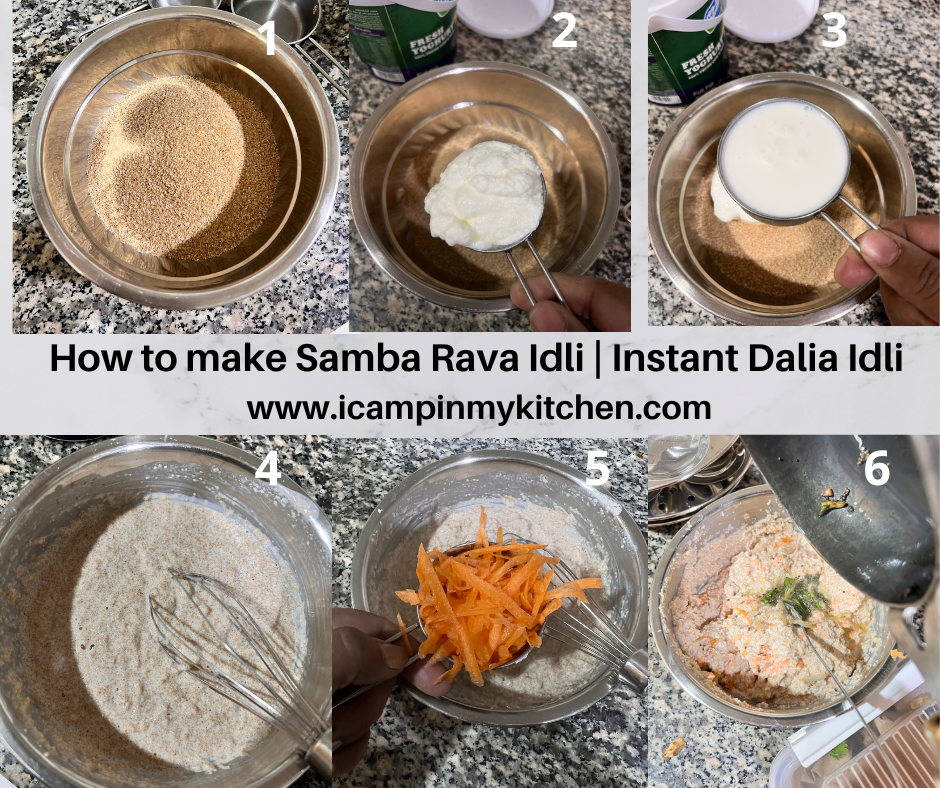how to make broken wheat rava idli