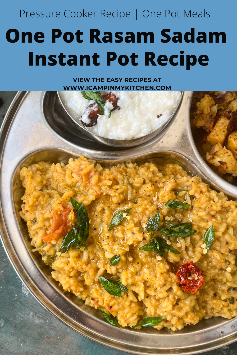 Pressure cooker rasam rice pin