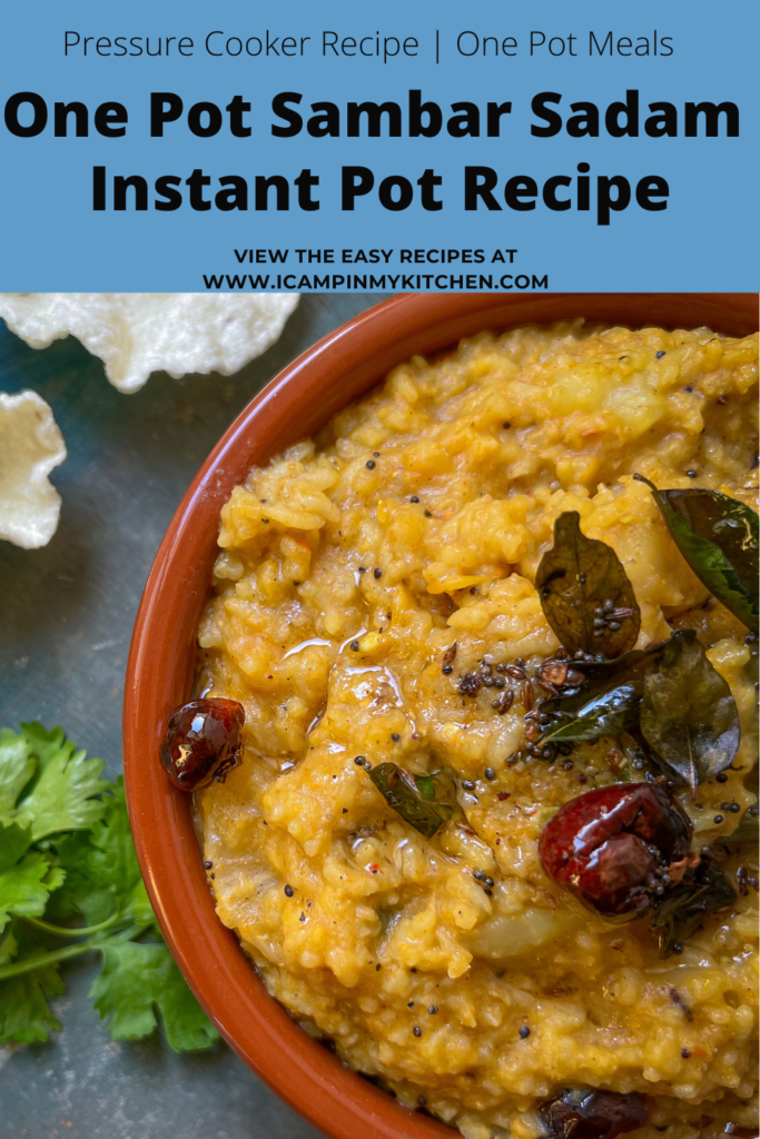 Sambar Sadam Sambar Rice Instant Pot Recipe I camp in my kitchen
