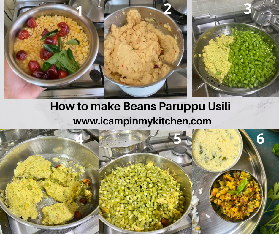 how to make beans paruppu usili