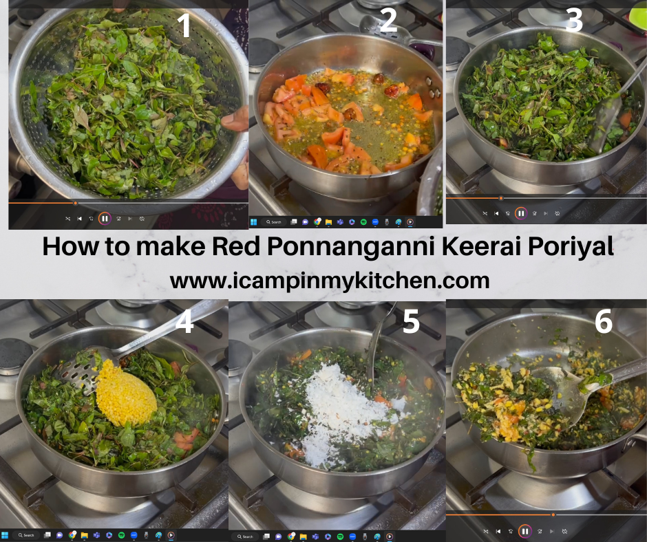 how to make ponnanganni poriyal