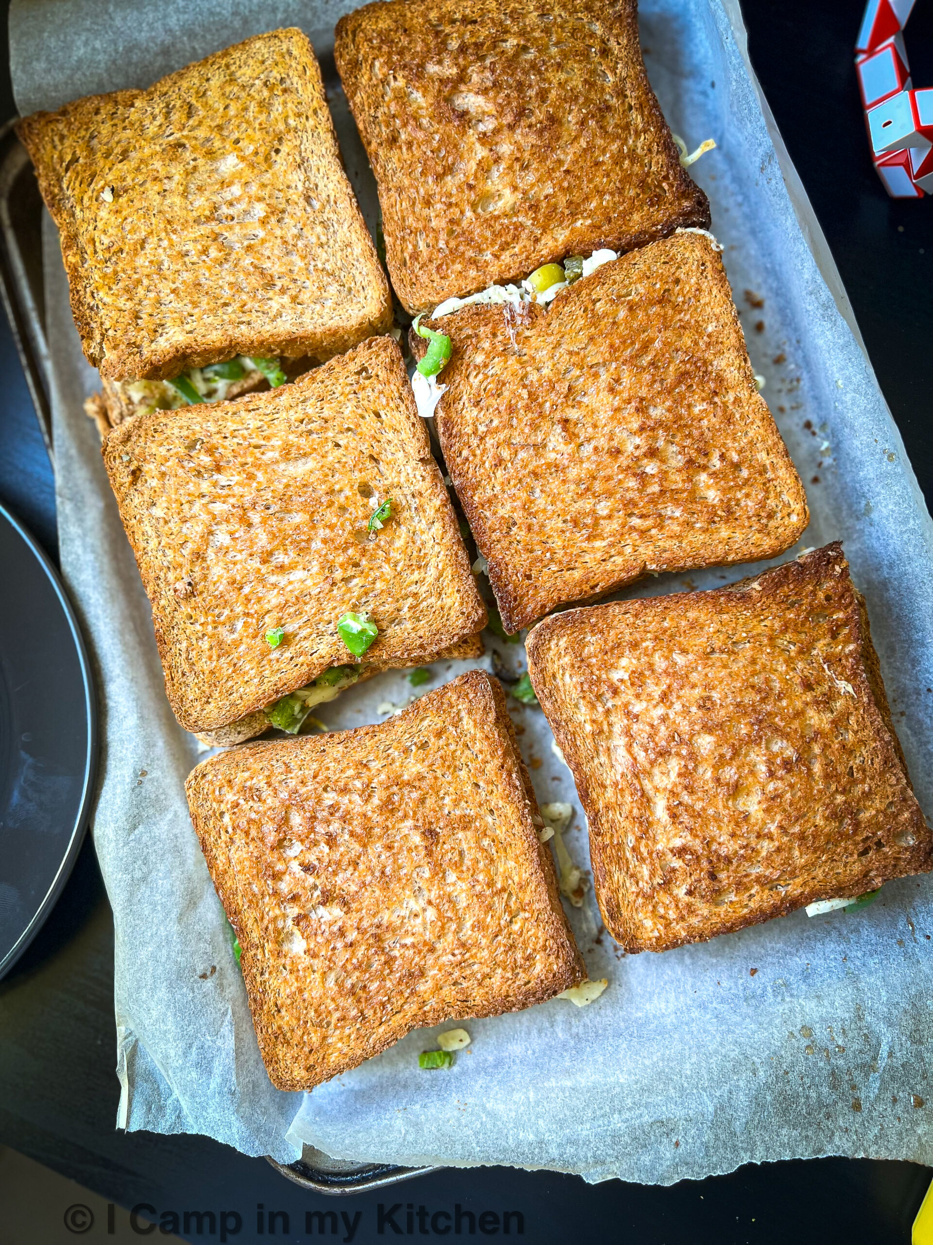 Vegetable cheese toast 