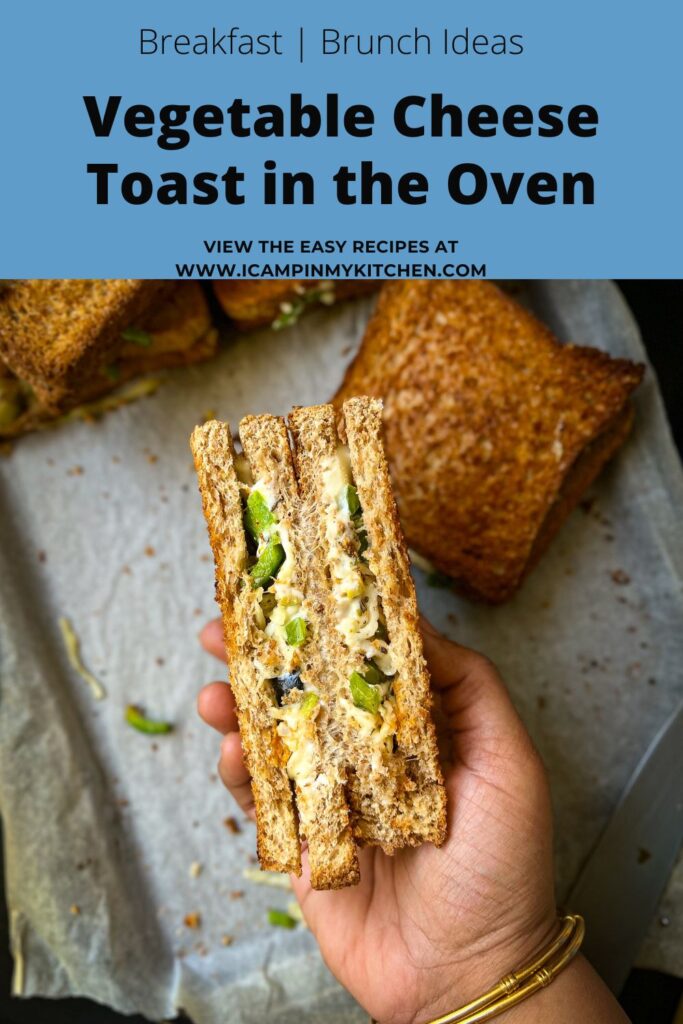 Vegetable Cheese Toast Cheese Toast in Oven Sheet Pan Cheese Toast