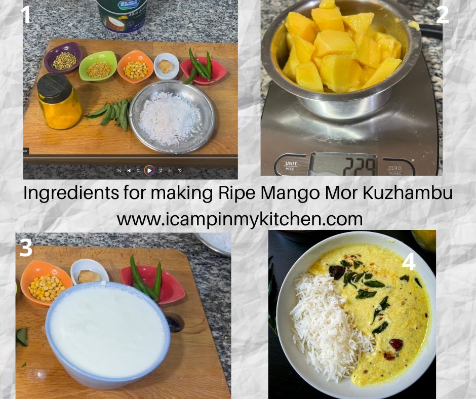 Ingredients for mango mor kulambu