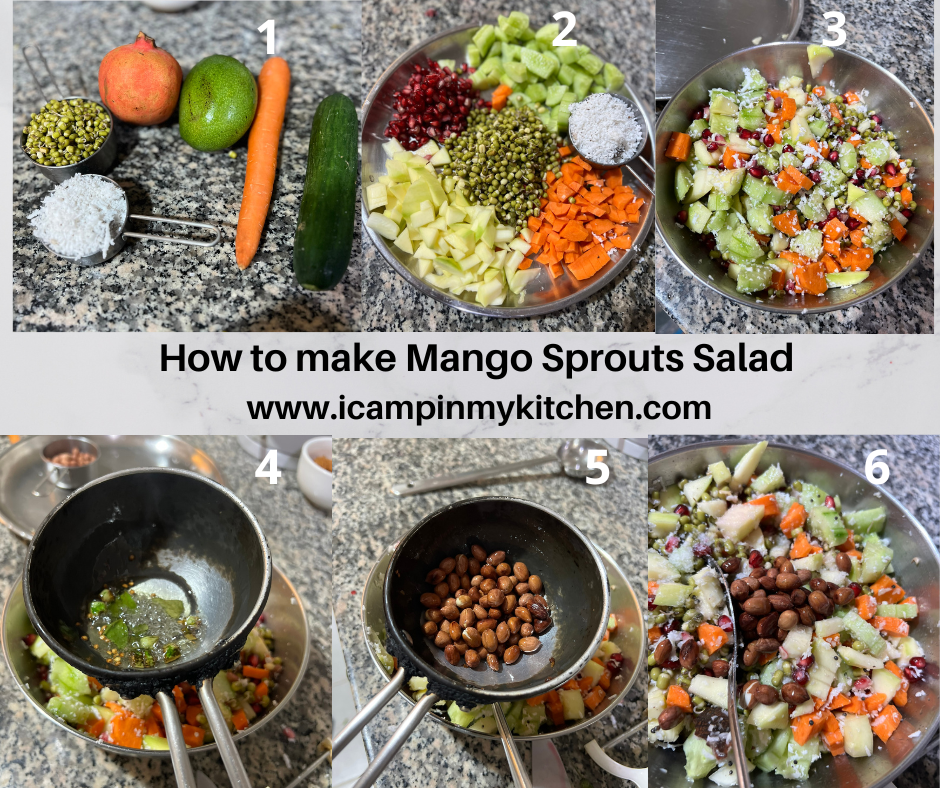 how to make mango sprouts salad