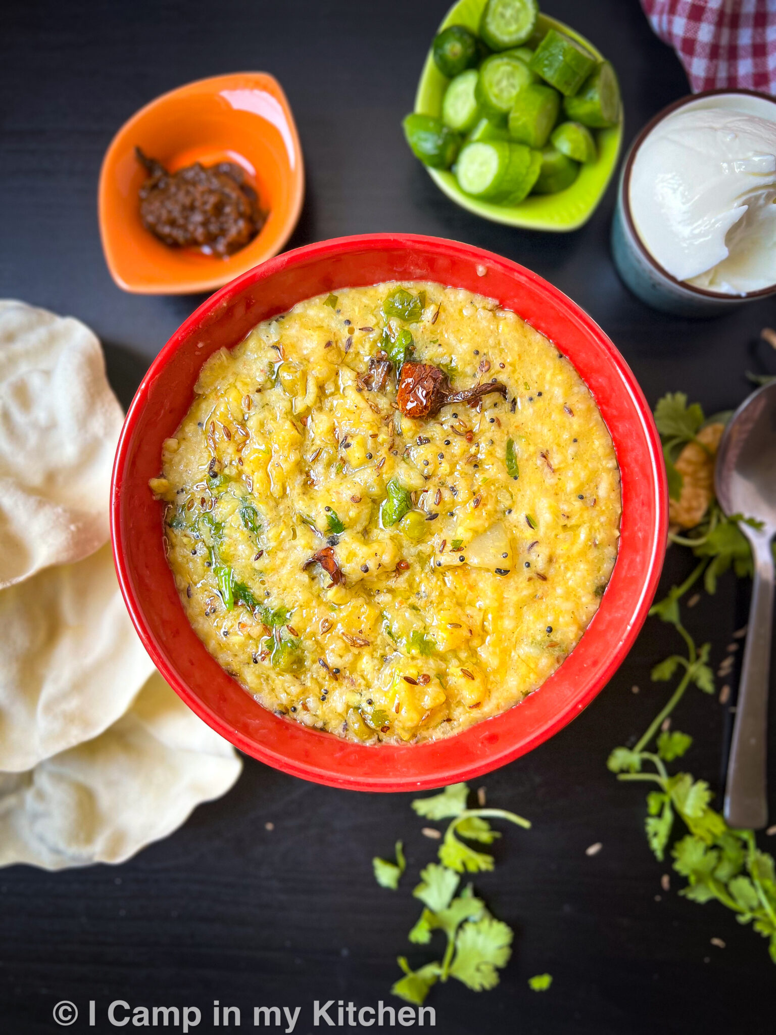 Moong Dal Khichdi Pressure Cooker Recipe I camp in my kitchen