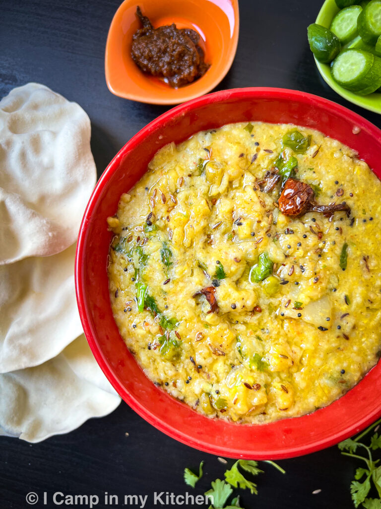 Moong dal Khichdi in pressure cooker