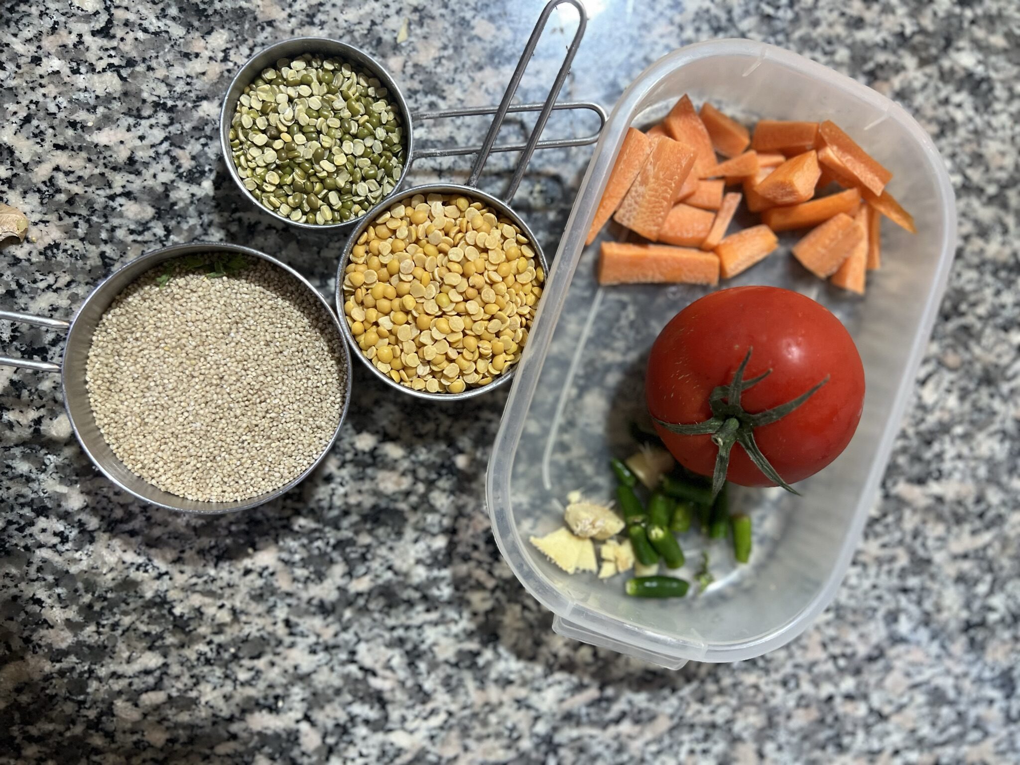 Ingredients for Toor dal Khichdi