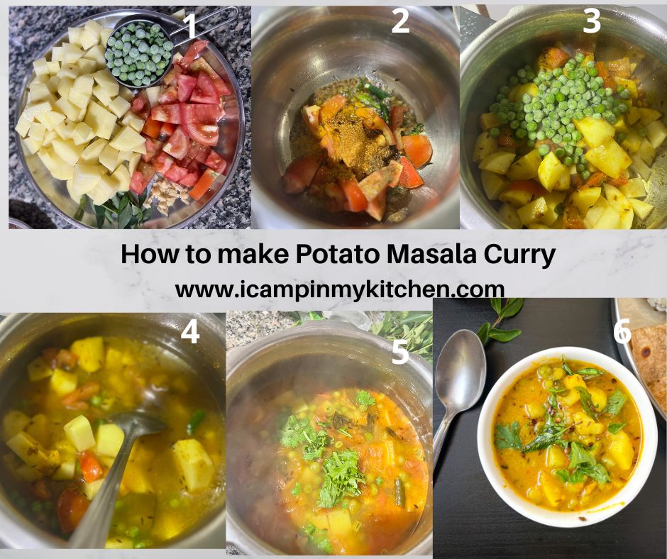 how to make potato peas curry for roti