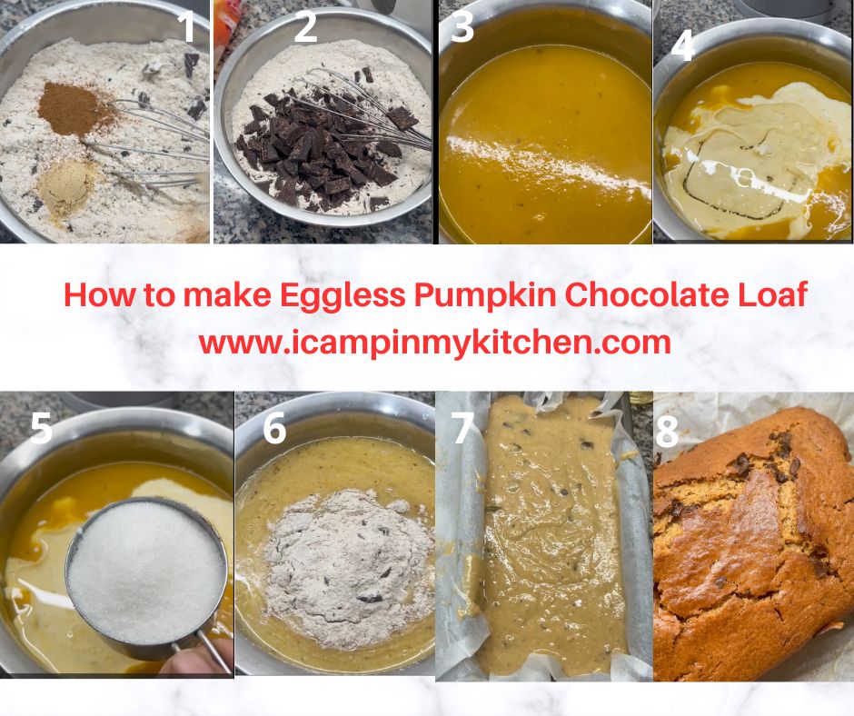 How to make Eggless pumpkin cake with chocolate