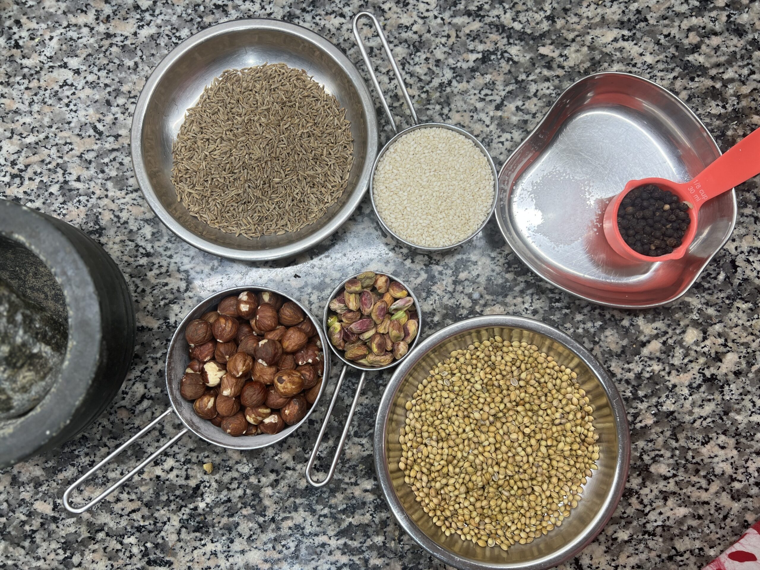 Ingredients for Dukkah 