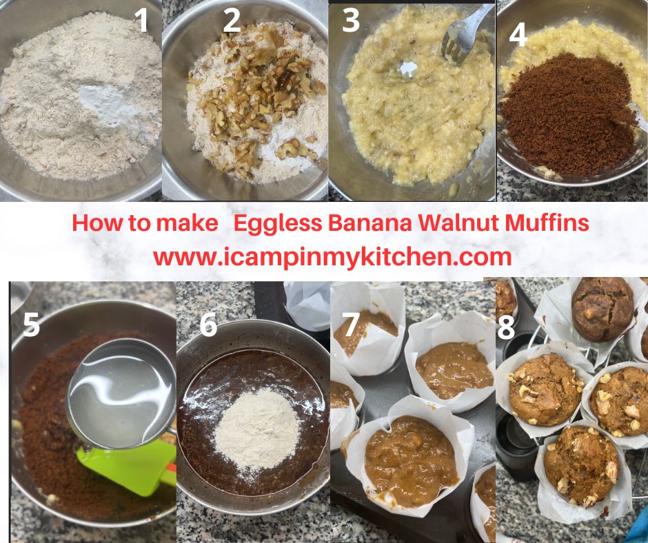 how to make walnut banana muffins
