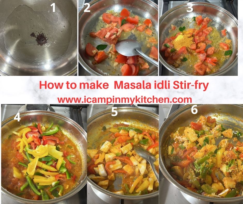 Recipe to  masala idly stir-fry