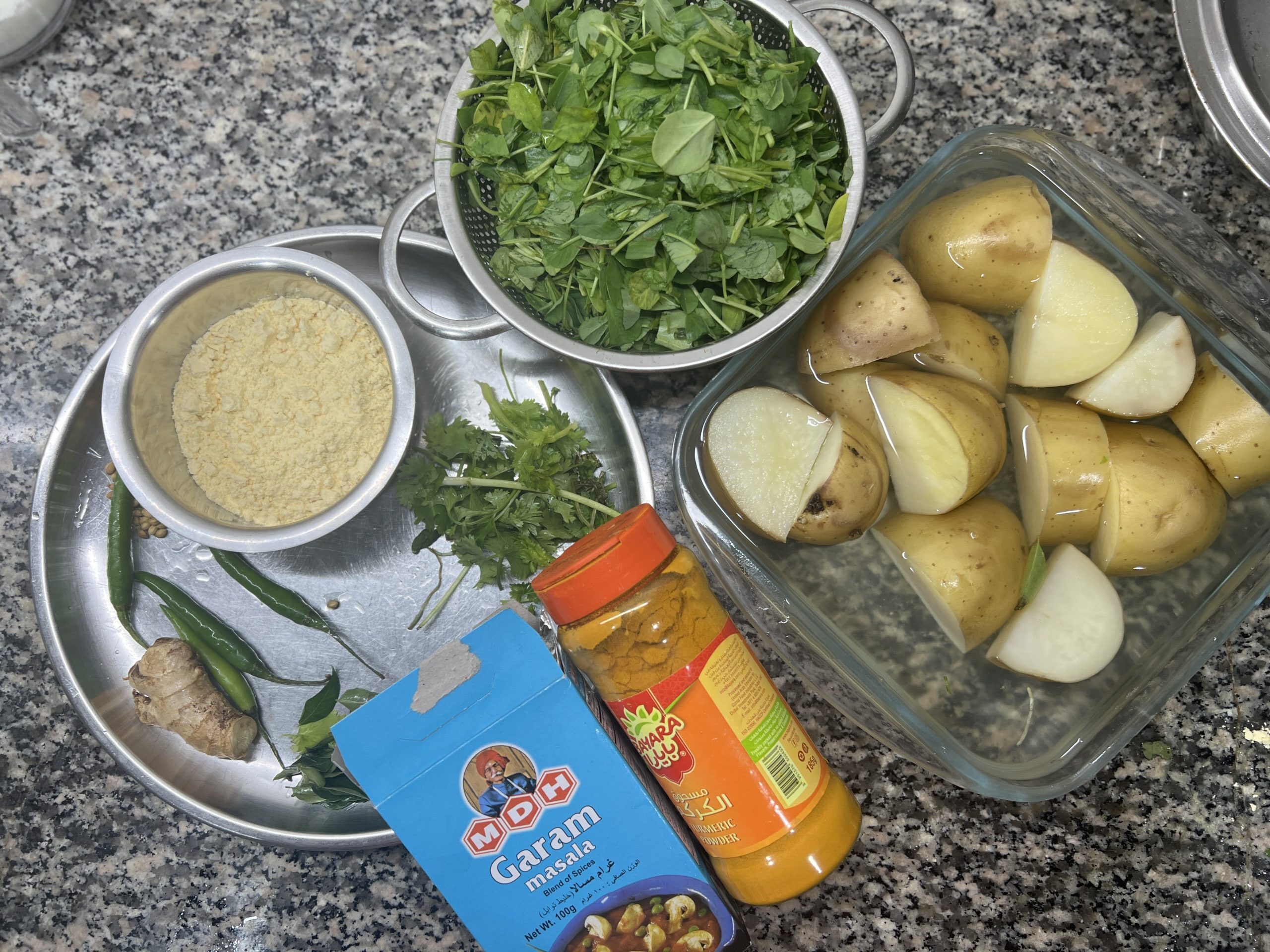 Ingredients for methi leaves cutlet