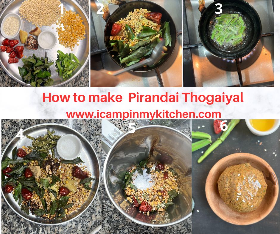how to make pirandai thogayal