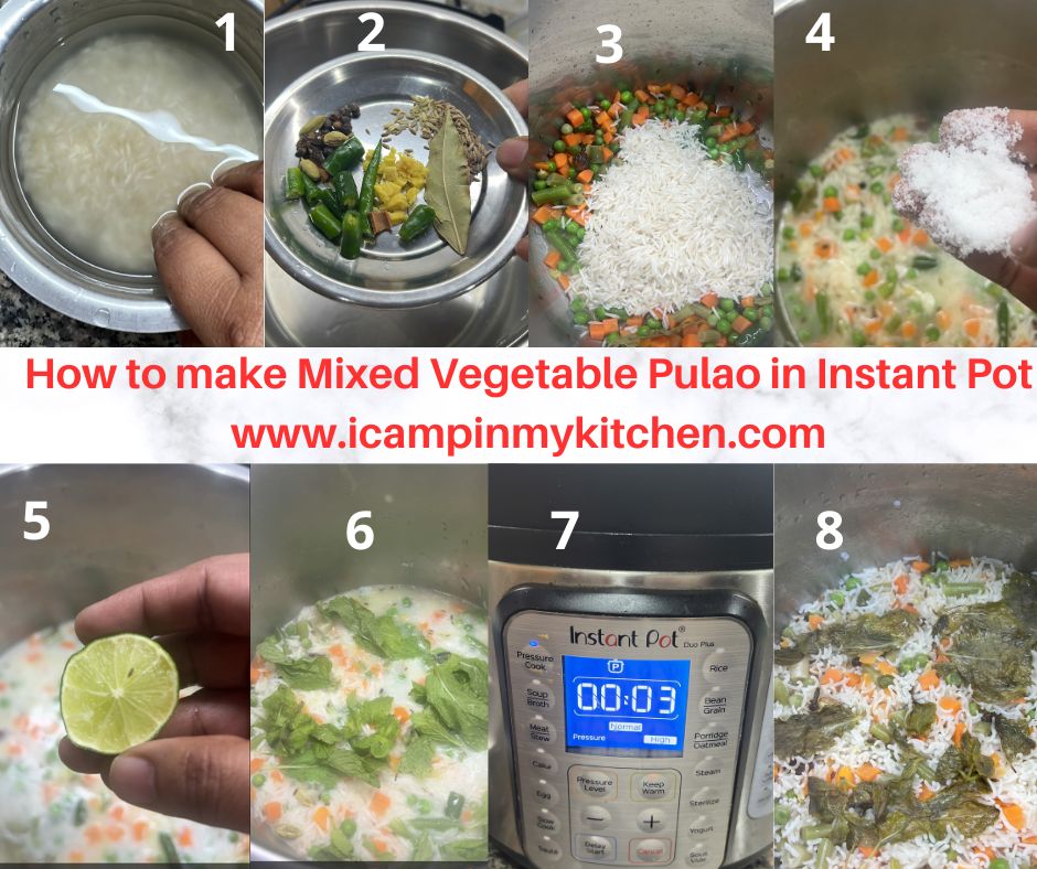 No onion No garlic  pulao recipe in Instant Pot