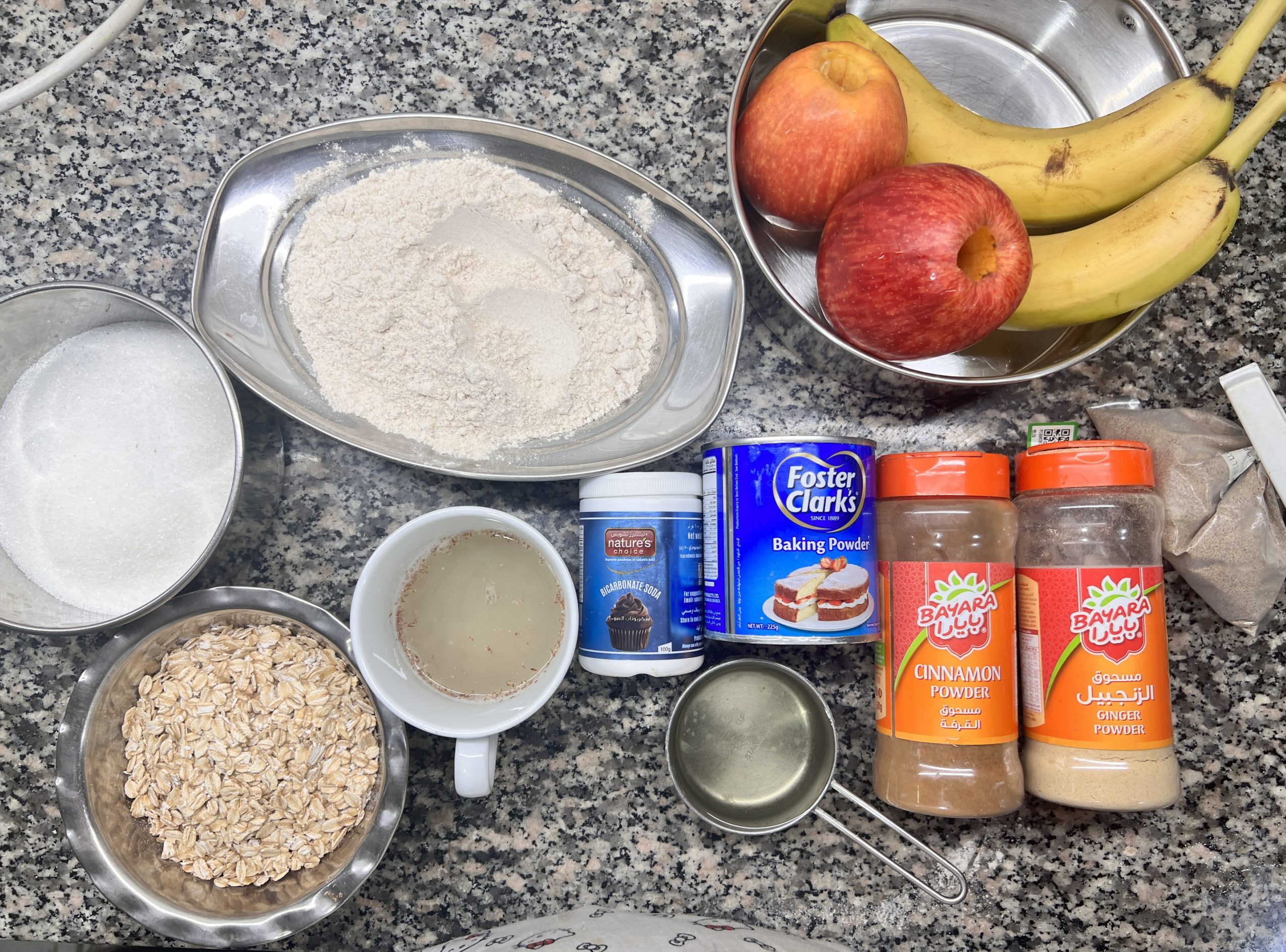 Ingredients for Vegan oats muffins
