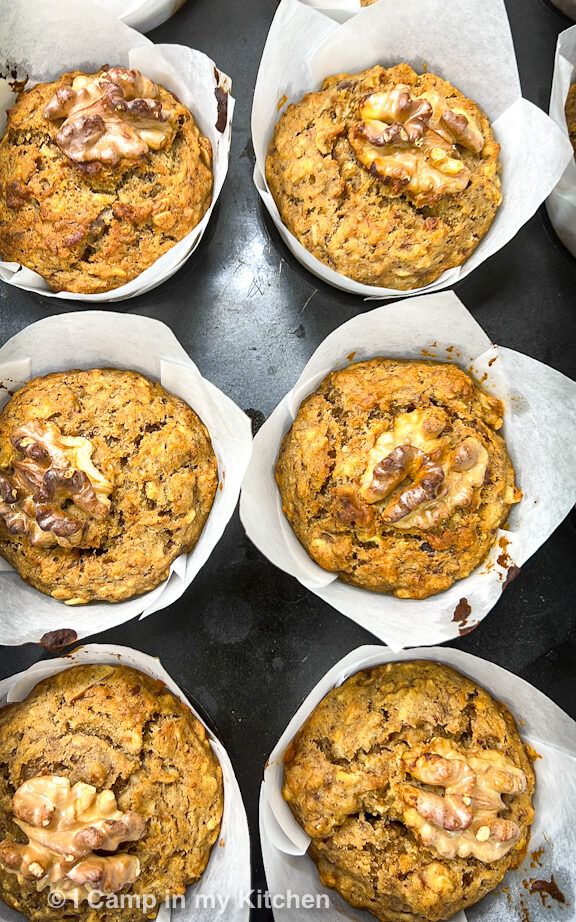 whole wheat apple banana muffins 