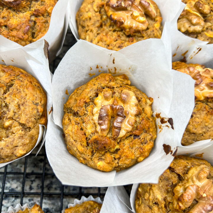 Fruit and nut muffins