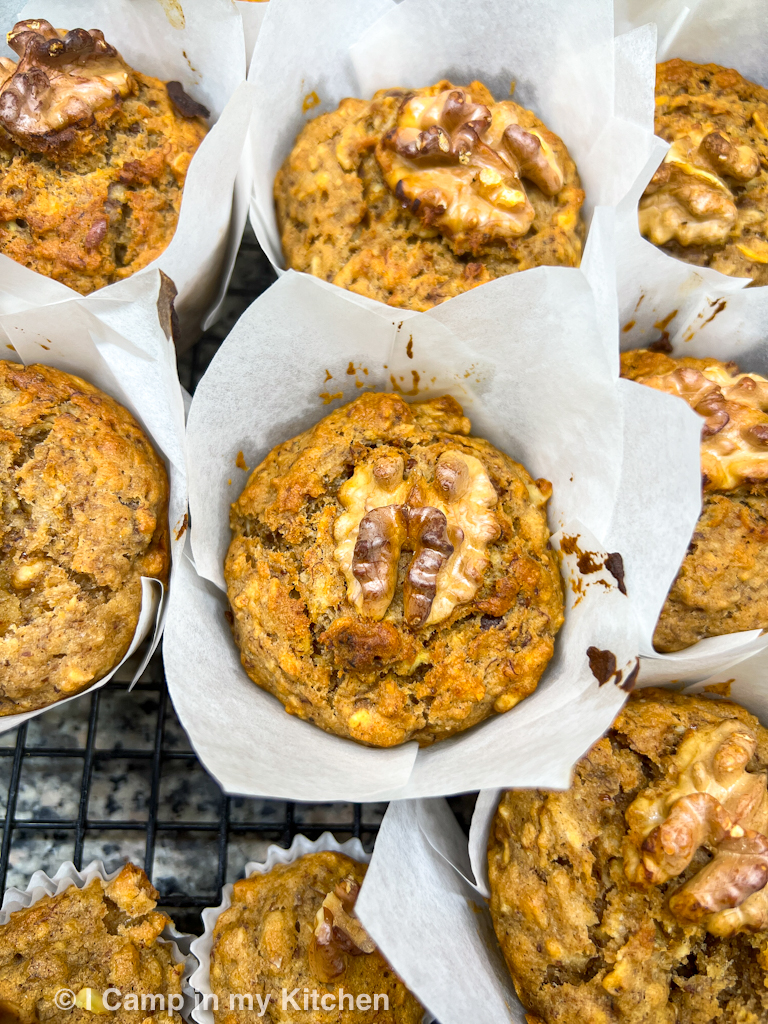 Fruit and nut muffins