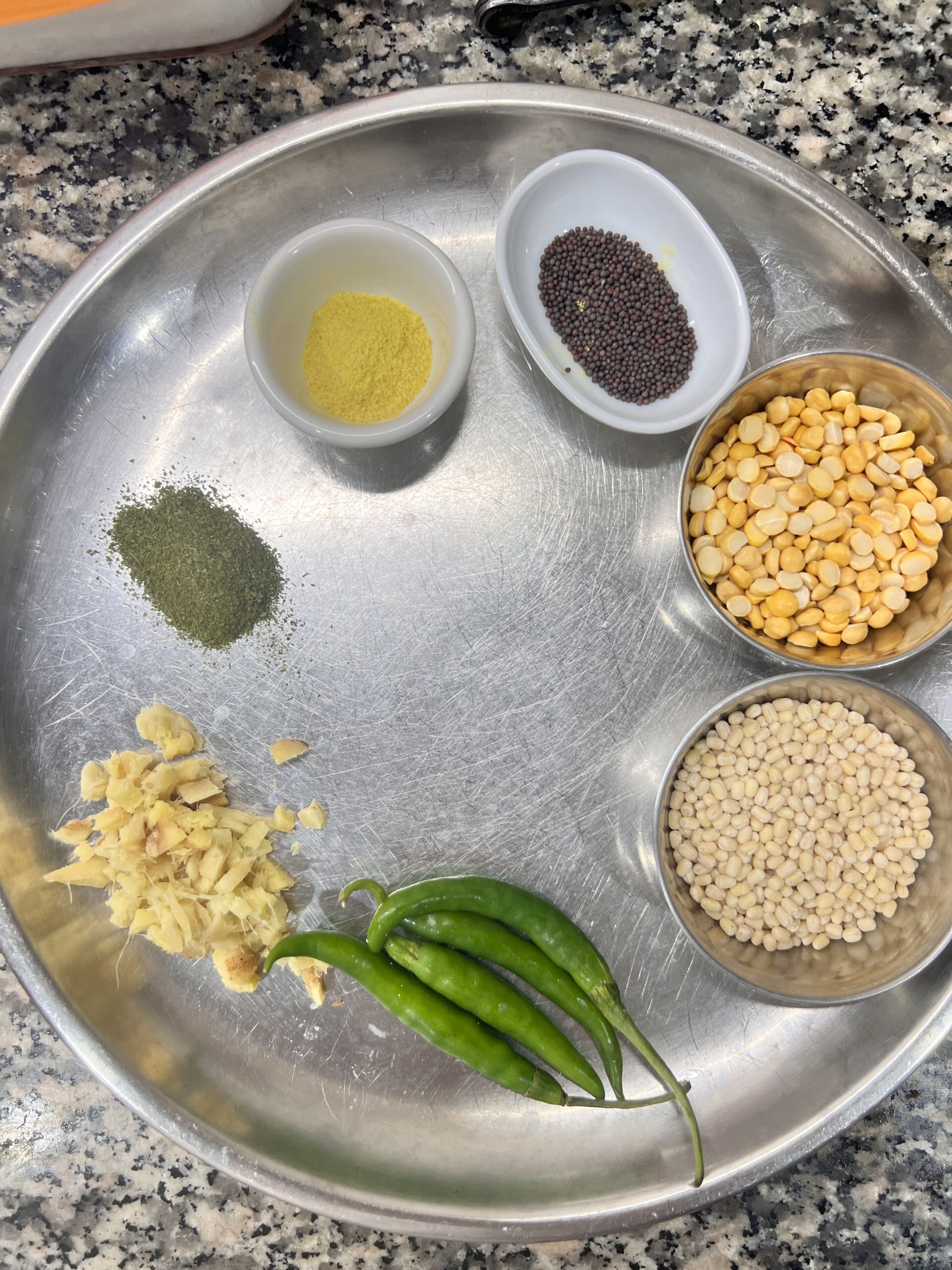 Tempering for rice upma