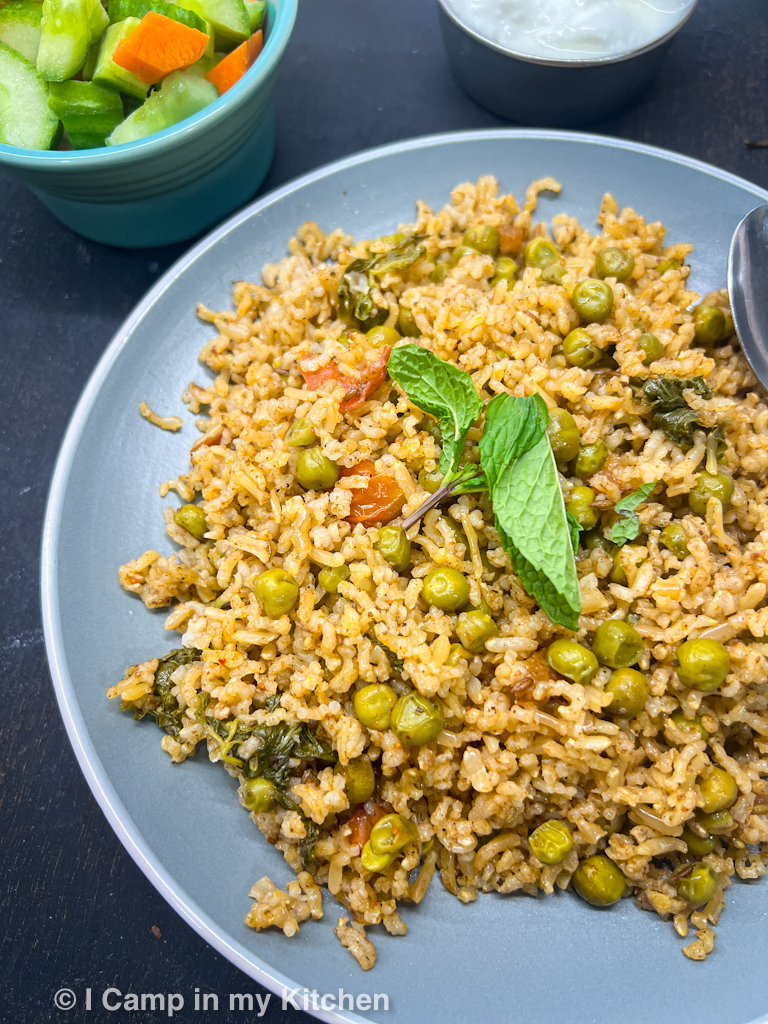 Hearty peas pulav